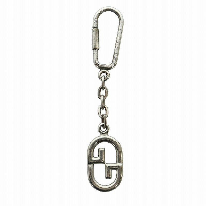 グッチ GUCCI キーホルダー チャーム ストラップ キーリング GG ロゴ シルバー色 GY18 |MQ OH