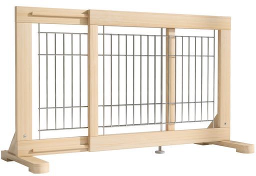 YOCANペットゲート置くだけ高さ50cm設置幅60-115cm木製犬用ゲート犬フェンス室内中小型犬用倒れない飛び出し防止柵脱走防止ペットガード広がる伸縮可能