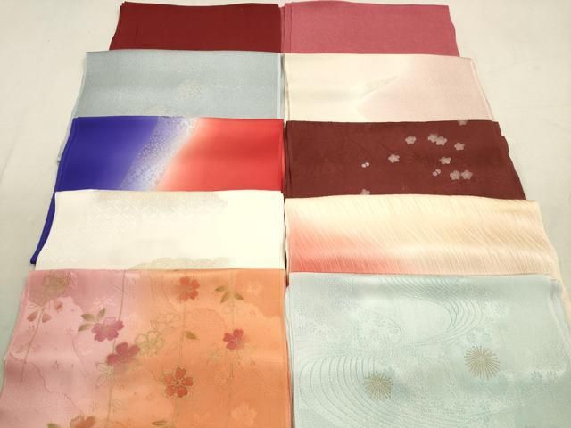 平和屋着物 和装小物 帯揚げ10枚セット 正絹 DAAX2069xg