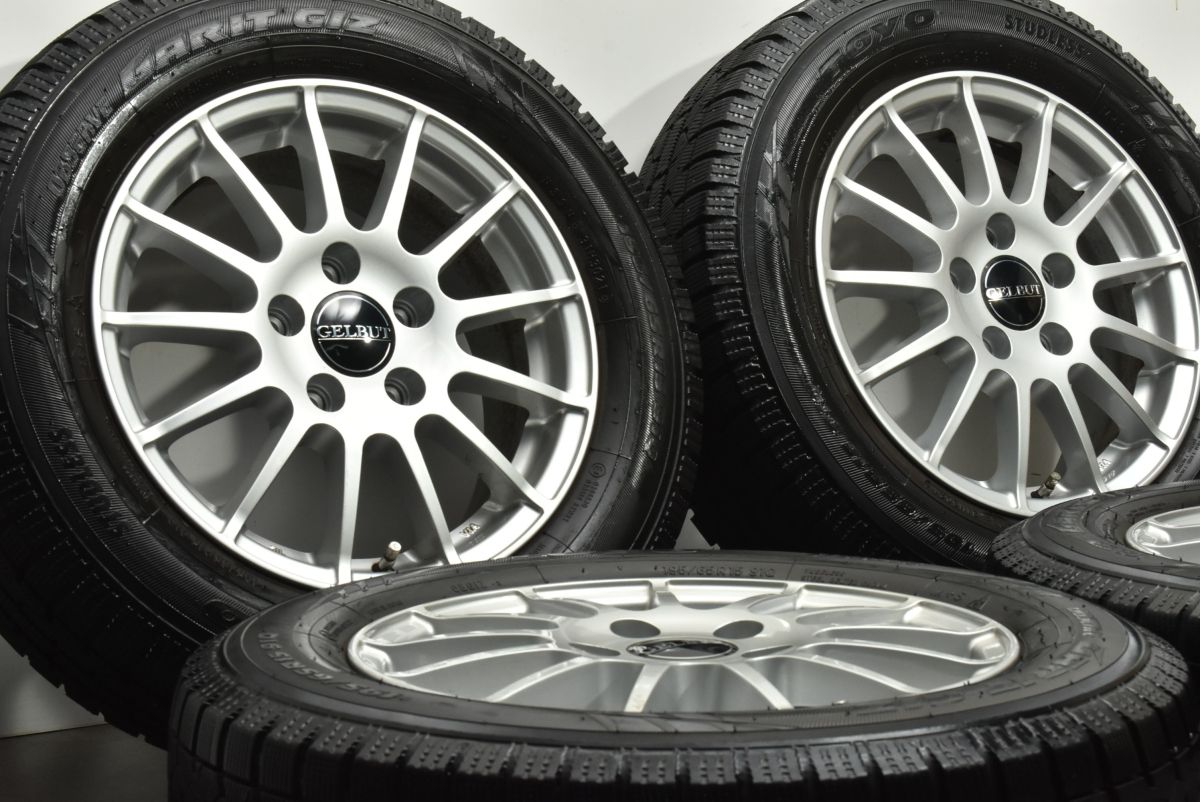 バリ溝 GELBUT 15in 6J 43 PCD112 トーヨー オブザーブ ガリット GIZ 195|65R15 VW ゴルフ アウディ A3 スタッドレス