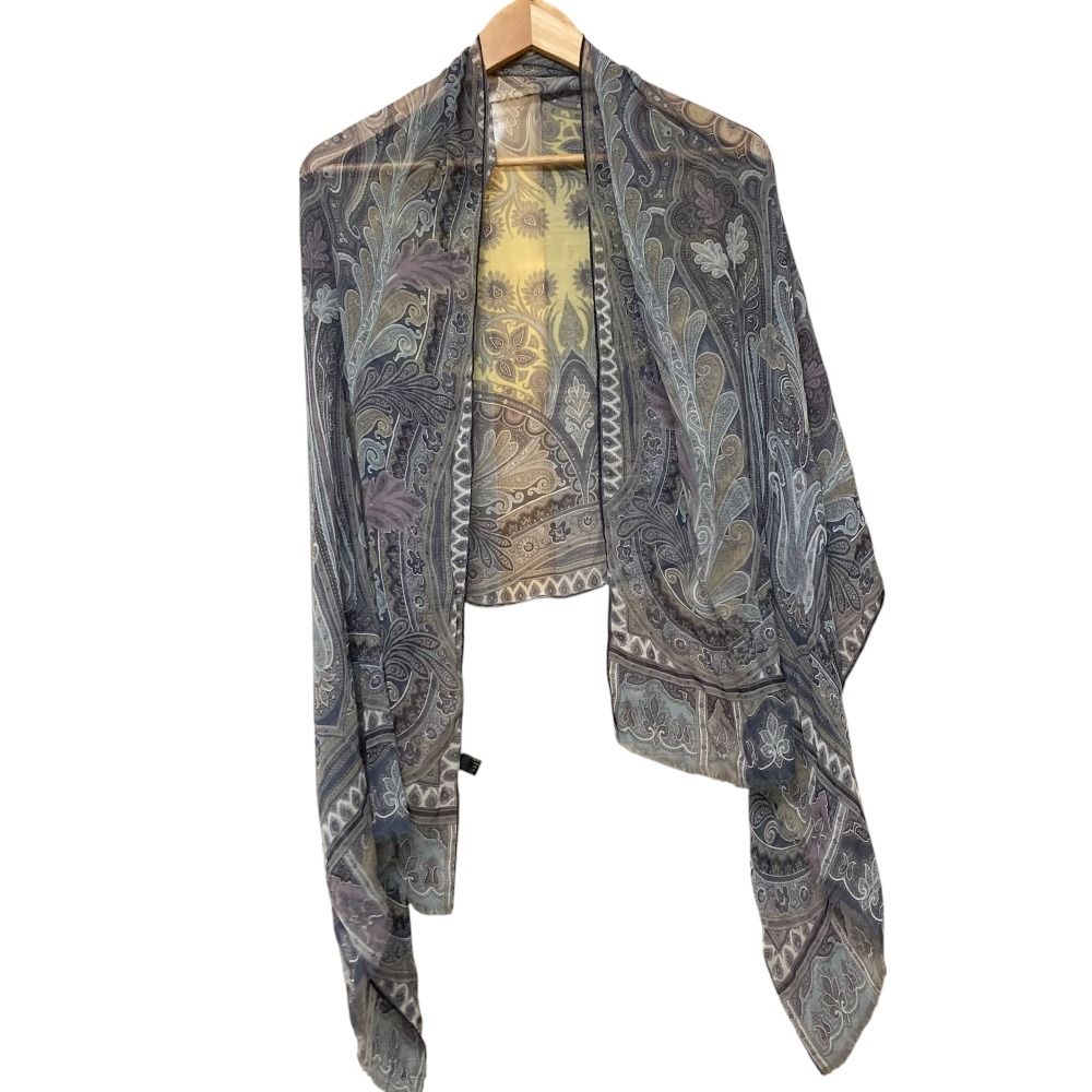 美品ETRO ペイズリー柄 ストール ETRO - 美品 ETRO エトロ ペイズリー柄 シルク100％ ストール