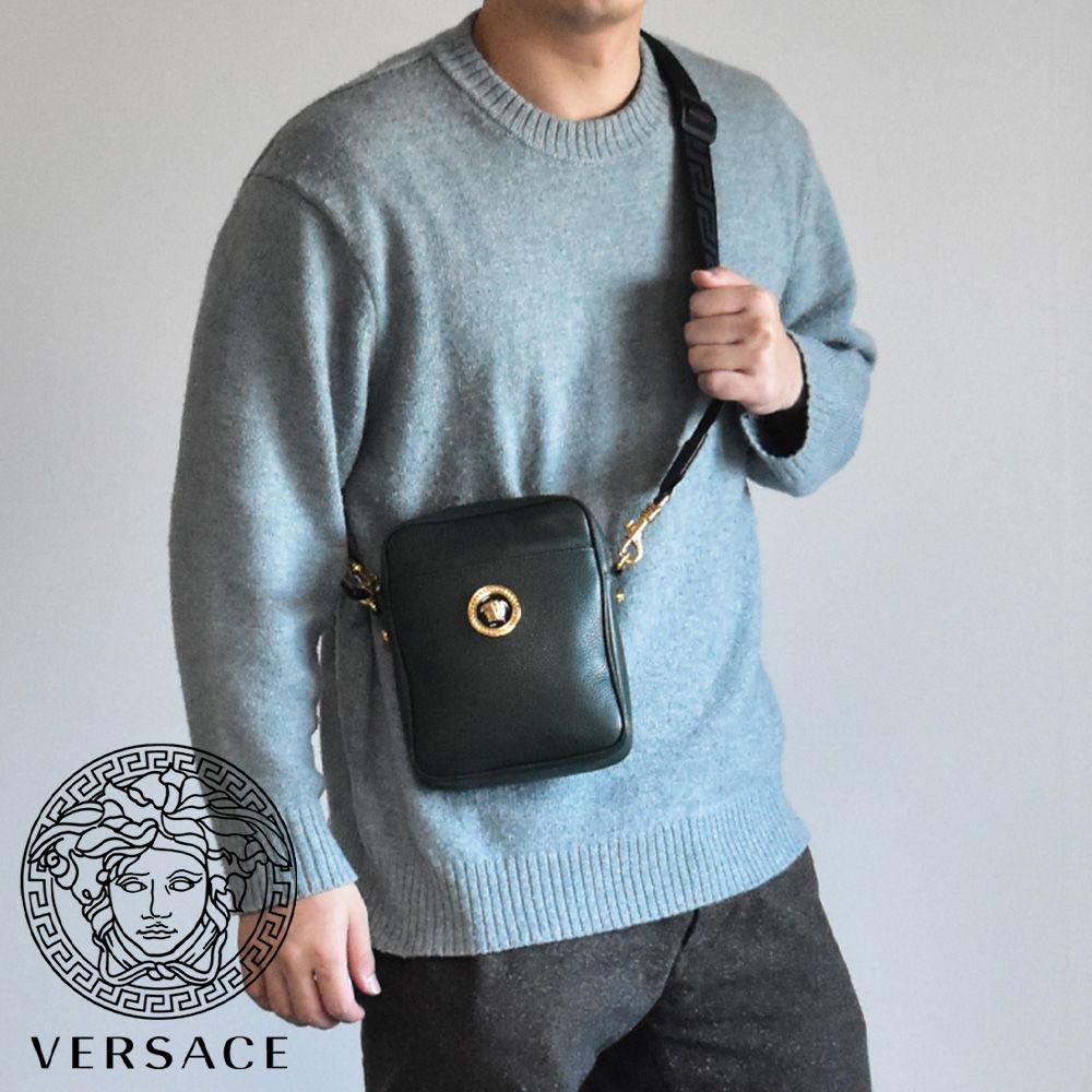 64490円の値下げ可能ですかVERSACE カーフレザー ショルダーバッグ ...