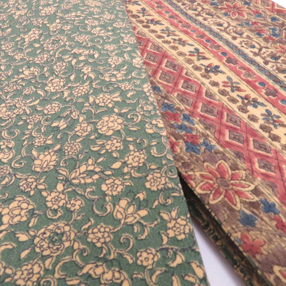 半幅帯 リバーシブル半巾帯 帯締め付き 正絹 巾:約16×長さ:約414cm