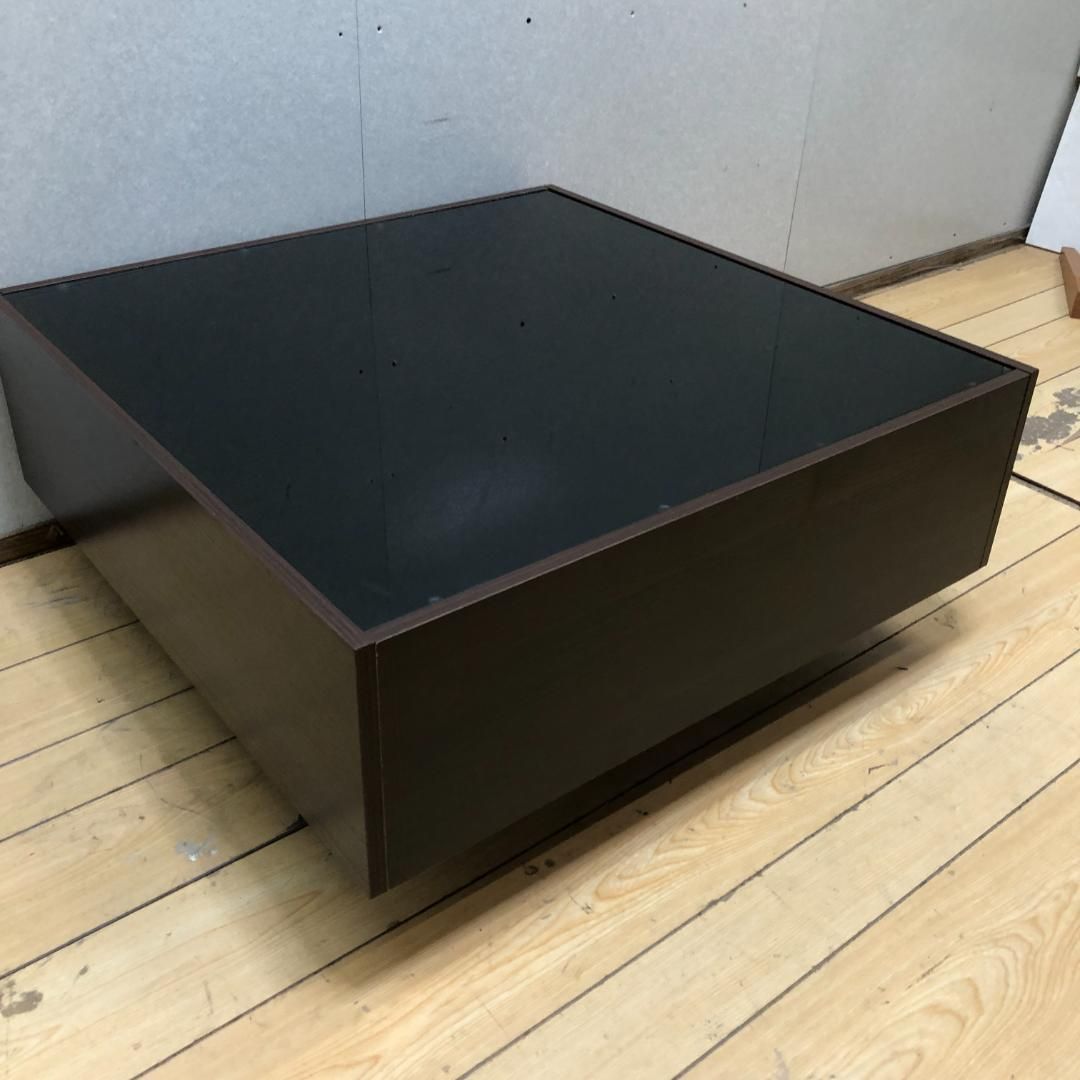 広島限定✨ニトリ ブラックガラストップ リビングテーブル（直接