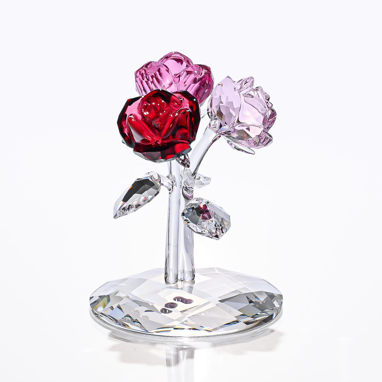 スワロフスキー クリスタルフィギュア ローズ ブーケ Happy wish Rose