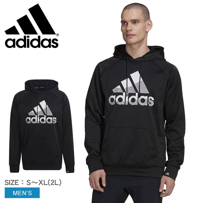 アディダス パーカー HL2172 メンズ AEROREADY ゲーム＆ゴー ビッグロゴパーカー ADIDAS カラー:ブラック×ブラック 品番：24574923