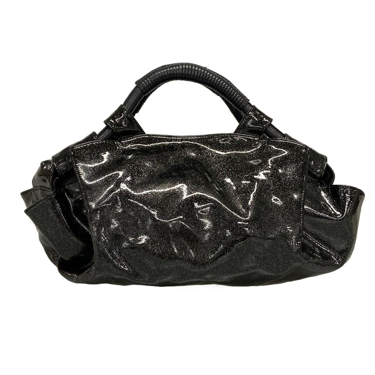LOEWE(ロエベ) ハンドバッグ ナッパアイレ 黒 ラメ レザー