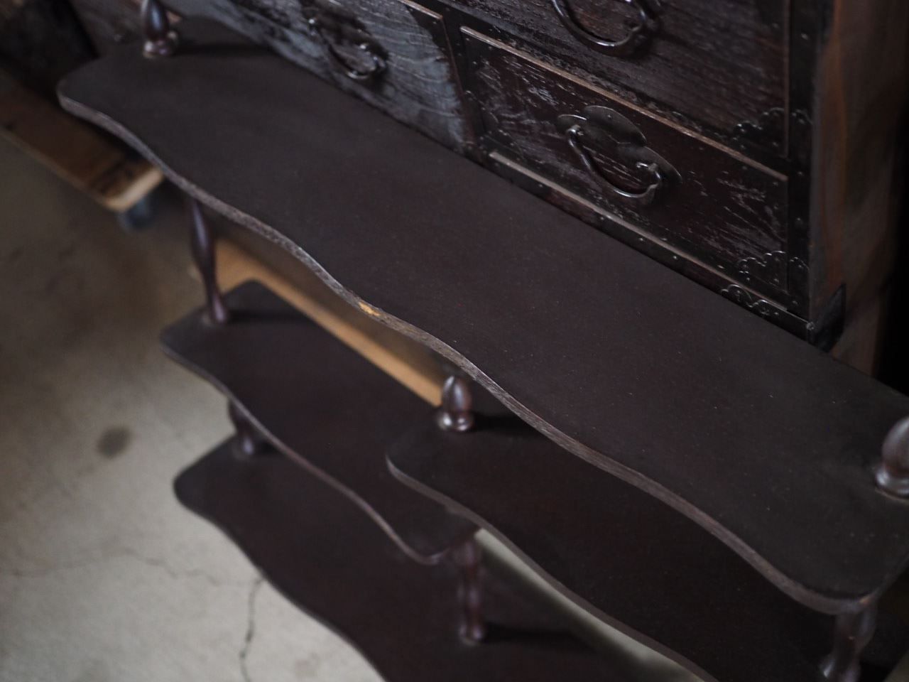 昭和レトロ壁掛けシェルフ 昭和中期 古録展 品番S10797