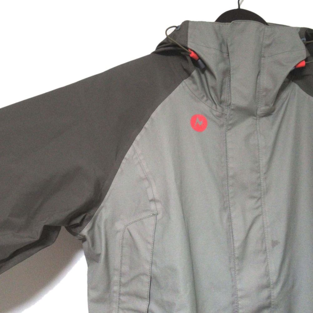 Marmot マーモット GORE-TEX ゴアテックス ナイロン フーディージャケット パンツ セットアップ Mサイズ カーキ グレー レディース 古着 WWW_MORNINGWALKER_COM