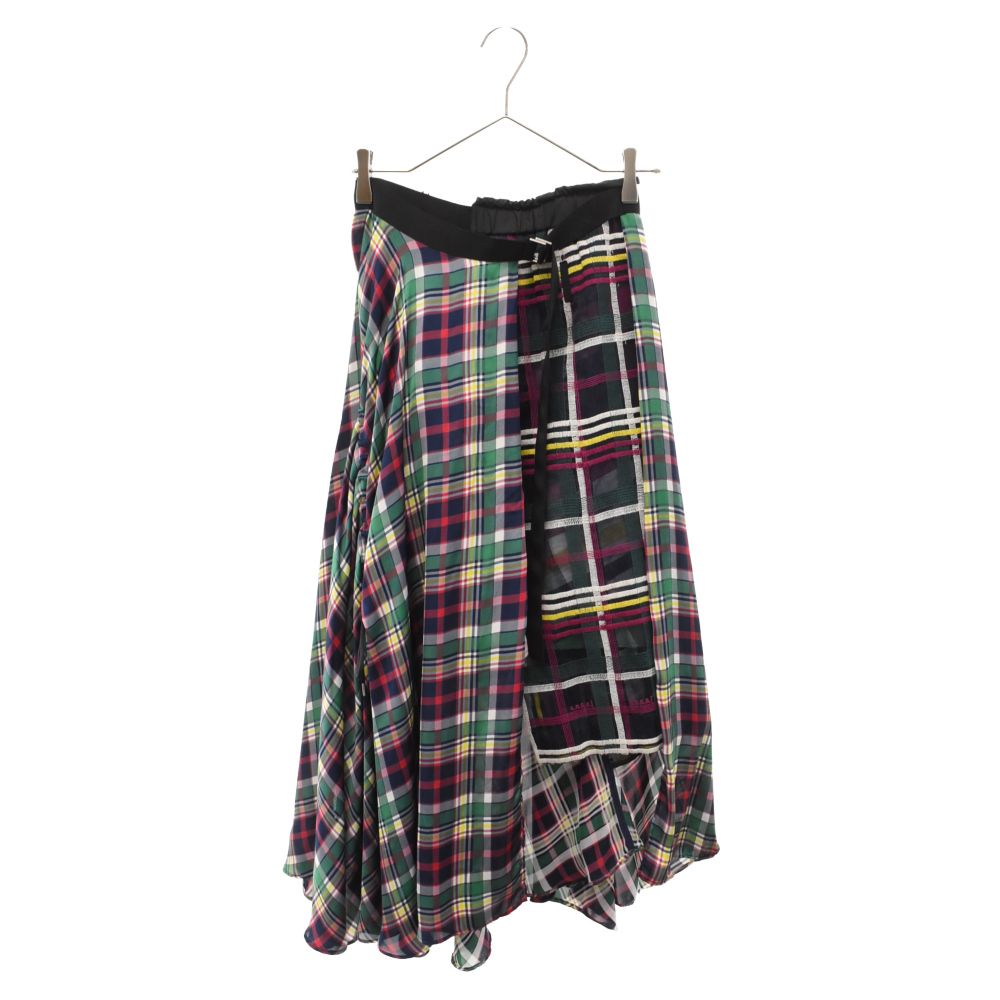 Sacai (サカイ) 18SS チェック ラップ ロングスカートレディース  