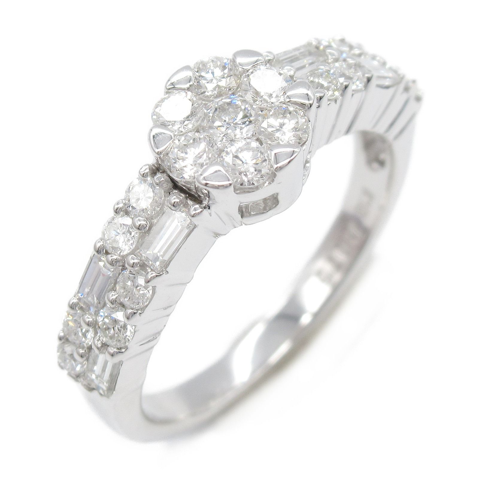 ジュエリー JEWELRY リング 指輪 ダイヤモンド リング ﾀﾞｲﾔ 3.6g 9 K18WG ホワイトゴールド ダイヤモンド リング レディース Used A