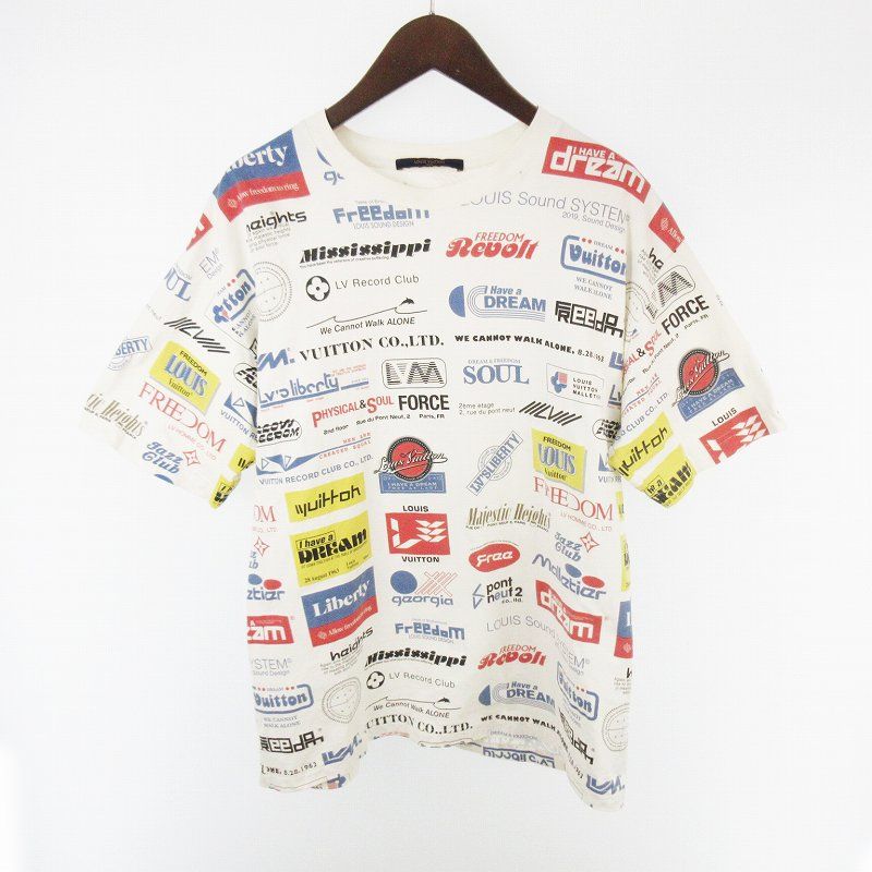 ヴィトン　オールオーバーロゴプリントTシャツ マルチロゴプリント半袖Tシャツ ヴィトン オールオーバーロゴプリントTシャツ マルチロゴ