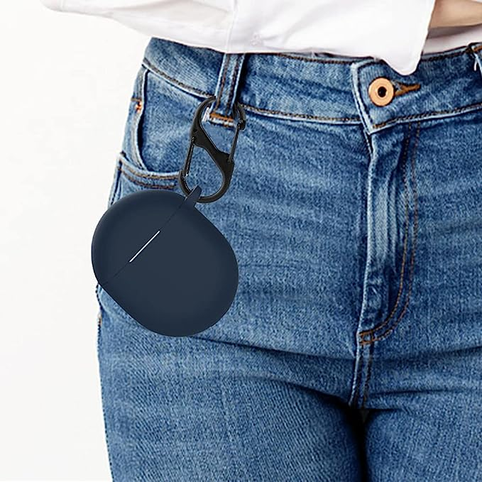 紺 Ankersaila ケース適応 Google Pixel Buds Pro 2022,シリコンケース 全面保護カバー 落下防止 耐衝撃 紛失防止  装着充電可能 カラビナ付き (紺) ::12802 メルカリShops
