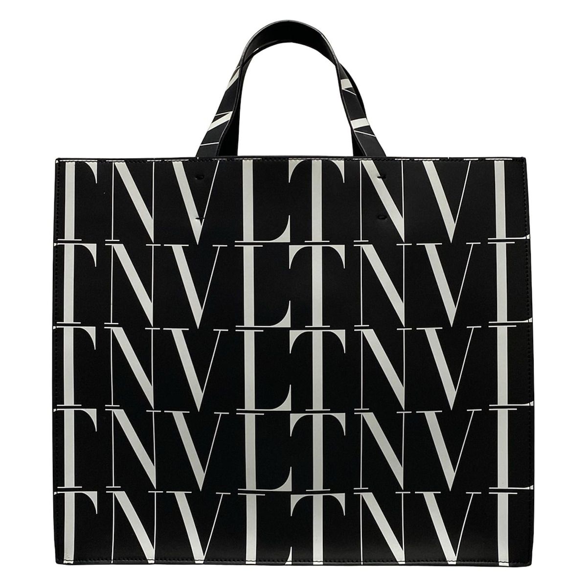 VALENTINOGARAVANI バレンチノガラバーニ トートバッグ 黒×白 レザー