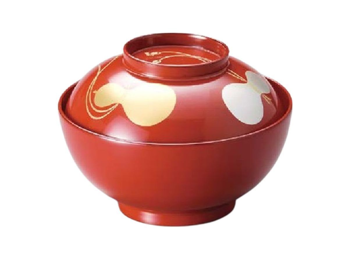 朱 雑煮椀 1客 瓢箪 13.6cm 漆塗り お椀 手塗り J-kitchens