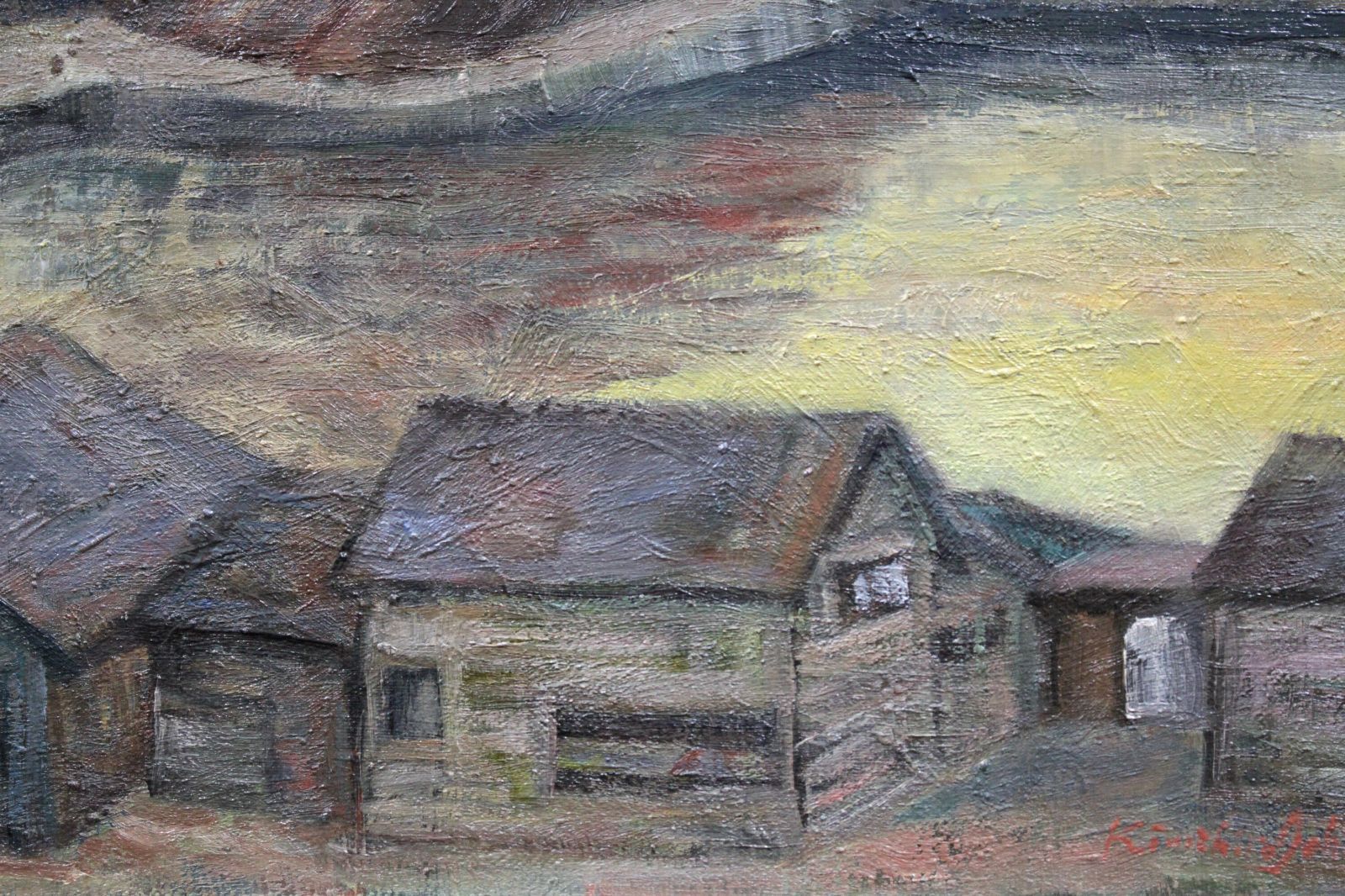 石井公彦『岩かげの漁港』油彩画【真作保証】 絵画 - メルカリ