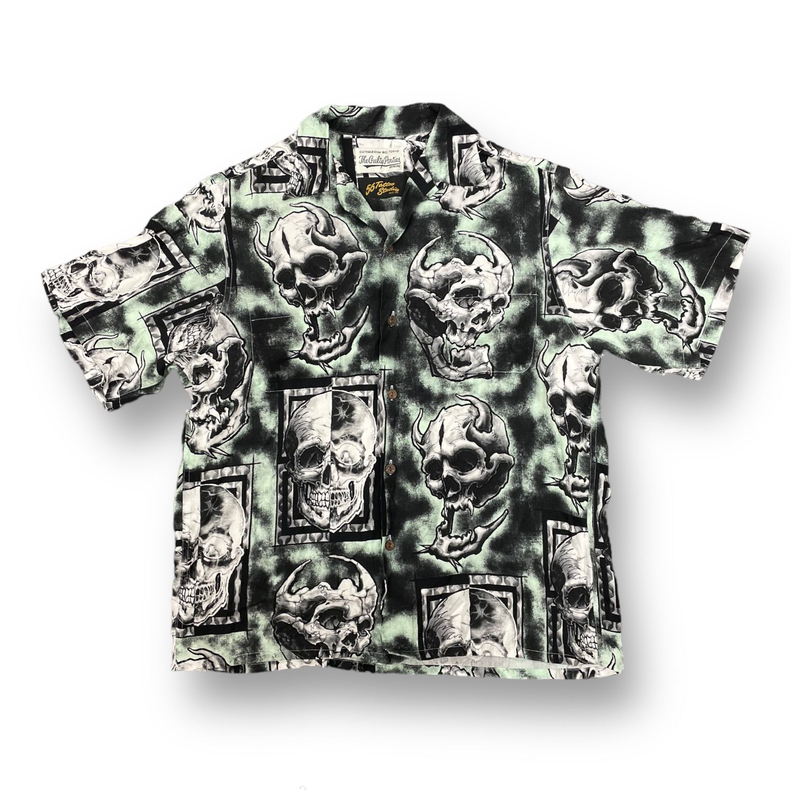 定価38500円 美品 ○ WACKO MARIA 56 TATTOO STUDIO HAWAIIAN SHIRT S 