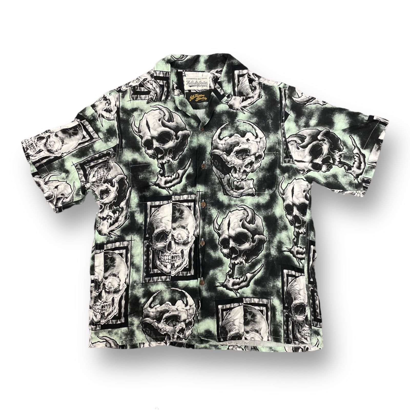 定価38500円 美品 ○ WACKO MARIA 56 TATTOO STUDIO HAWAIIAN SHIRT S