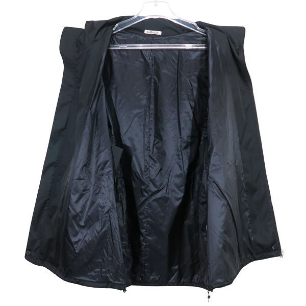 AURALEE オーラリー HARD TWIST POLYESTER SATIN LAMINATE ZIP BLOUSON