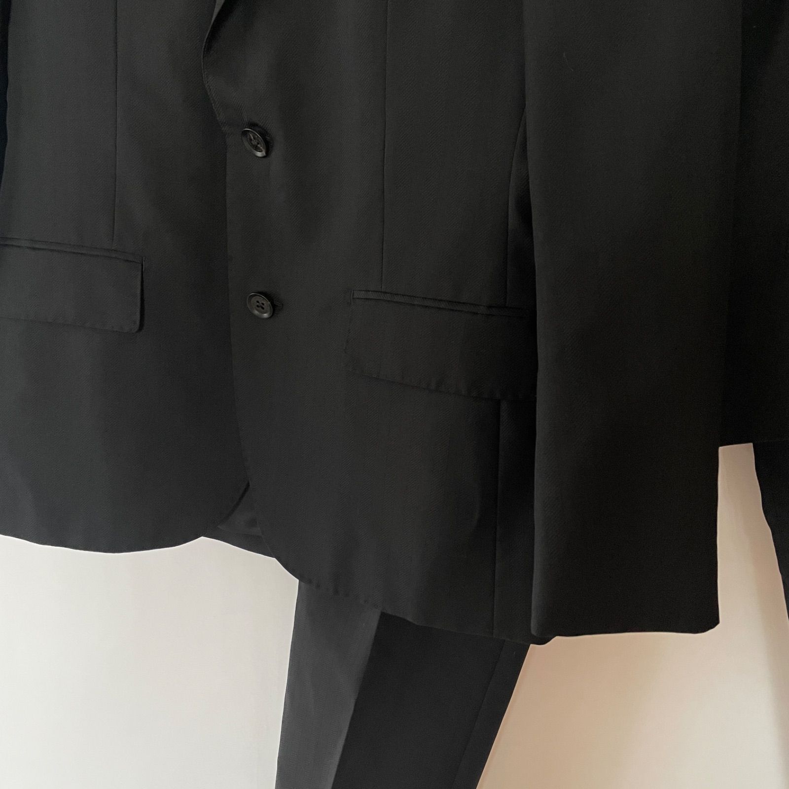 美品】メンズティノラス スリーピース スーツ セットアップ S ブラック