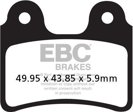 EBCブレーキ カーボン TT パッド Enduro/MX バイク フロント左側用 | FA303TT