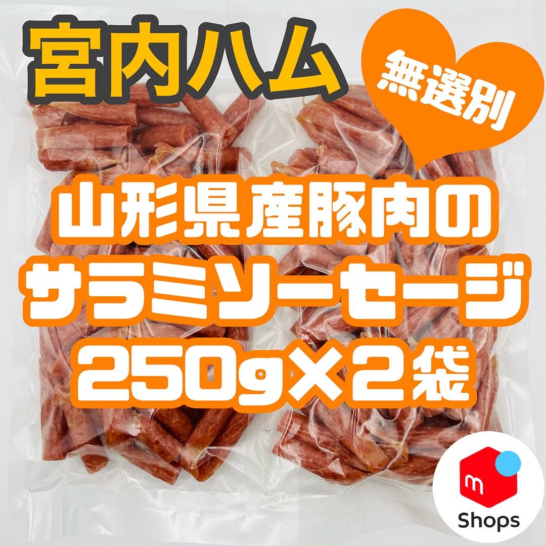 宮内ハム 山形県産豚肉のサラミソーセージ ２袋-0