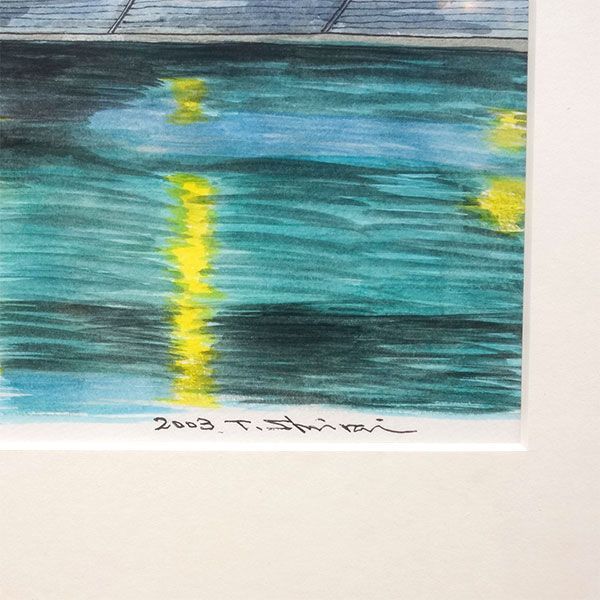 大きな水彩画 肉筆 額付き （大きいサイズ 豪華 原画 1点もの