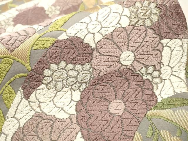 平和屋着物●西陣　河合美術織物謹製　六通柄袋帯　能衣錦　金銀糸　正絹　逸品　CAAV6938hy 平和屋着物○西陣 河合美術織物謹製 六通柄袋帯 能衣錦 金銀糸 正絹