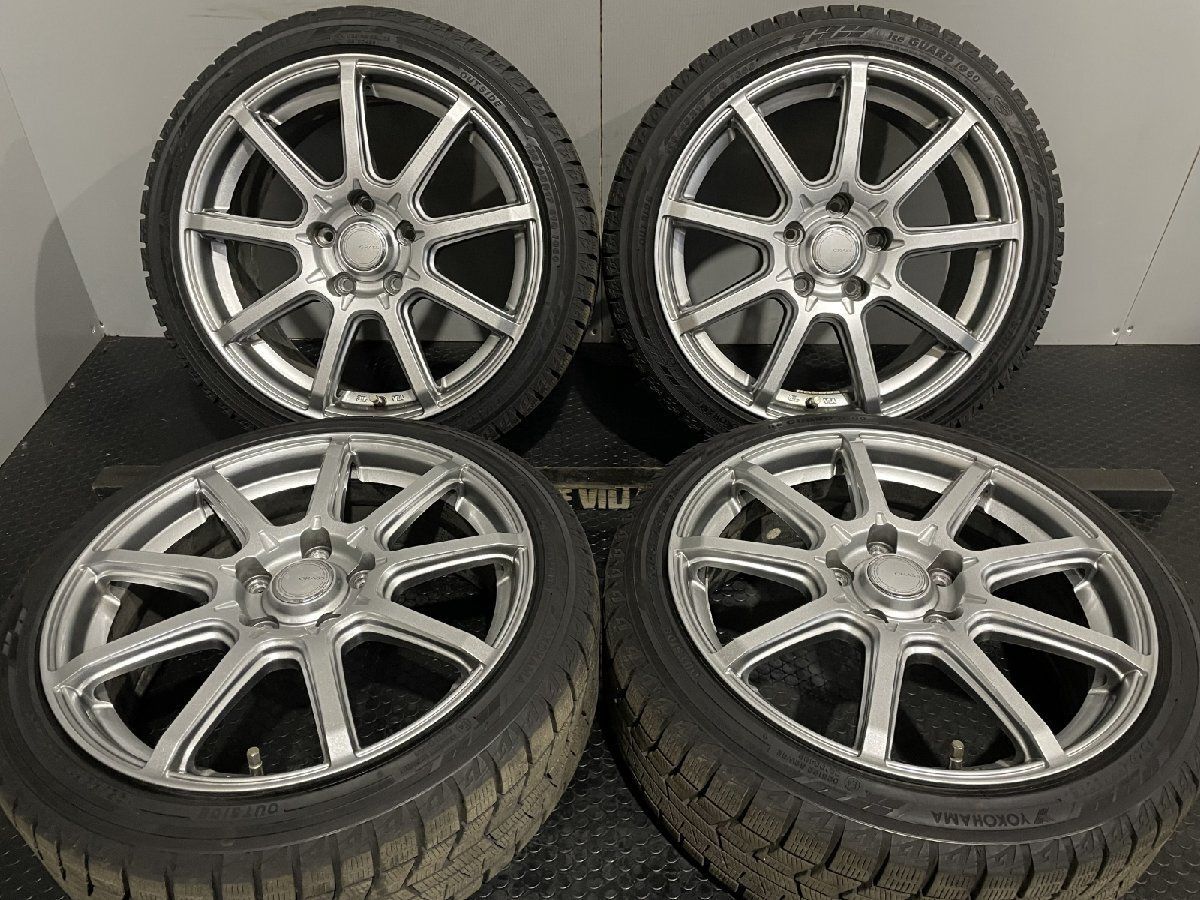 タイヤ走行短め【YOKOHAMA ice GUARD iG60 195/45R17】スタッドレス【GRASS 17インチ 7J5HPCD114.3+54】スイフトスポーツ等　(MTD590)