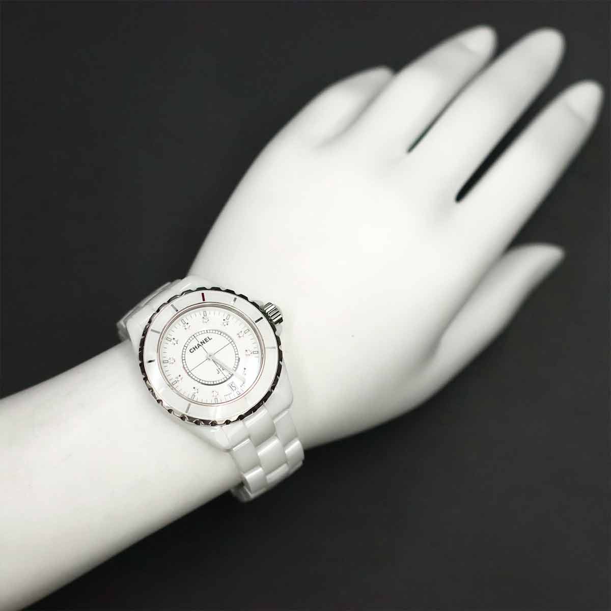 シャネル CHANEL J12 38mm H2125 メンズ 腕時計 11P ダイヤ デイト 