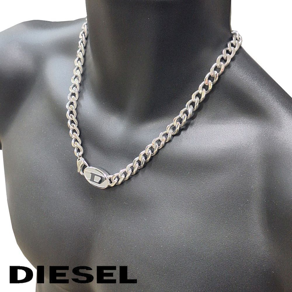 DIESEL ディーゼル ネックレス オーバルD ペンダント DIESEL ディーゼル ネックレス ペンダント メンズ アクセサリー