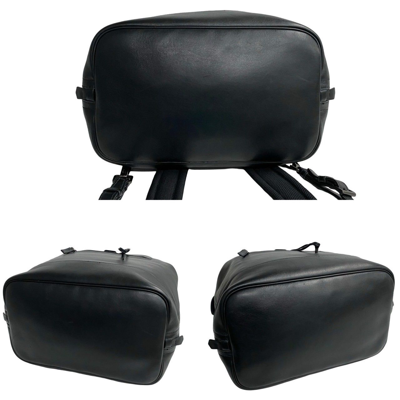 【極希少】PRADA プラダ ビジネス バッグ 2way 三角ロゴ レザー 黒 PRADA 極 美品 希少品 プラダ 三角ロゴ 金具 サフィアーノ