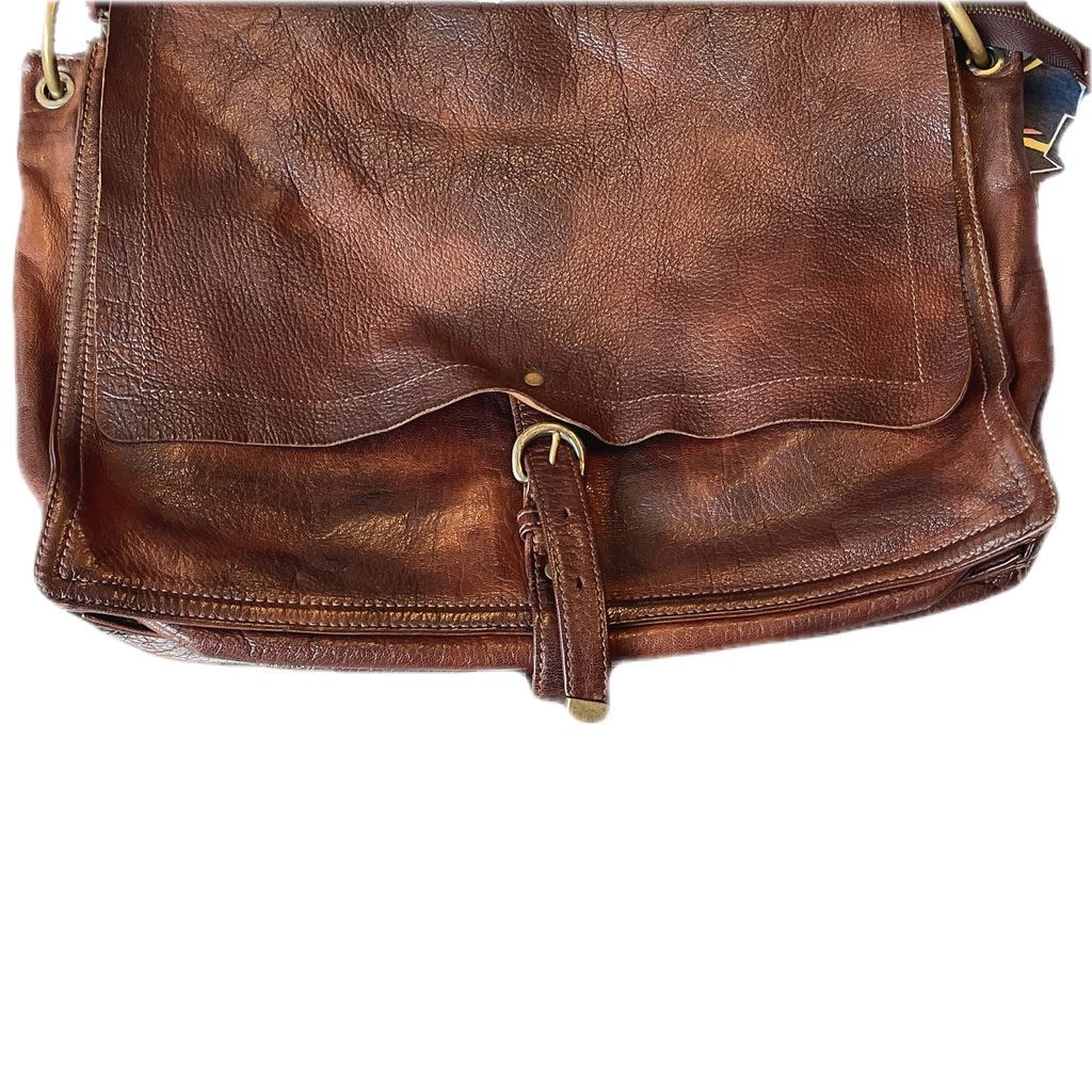 genten ゲンテン レザー ブラウン ショルダーバッグ 本革 genten ブラウン レザー ショルダーバッグ 中古・古着通販genten