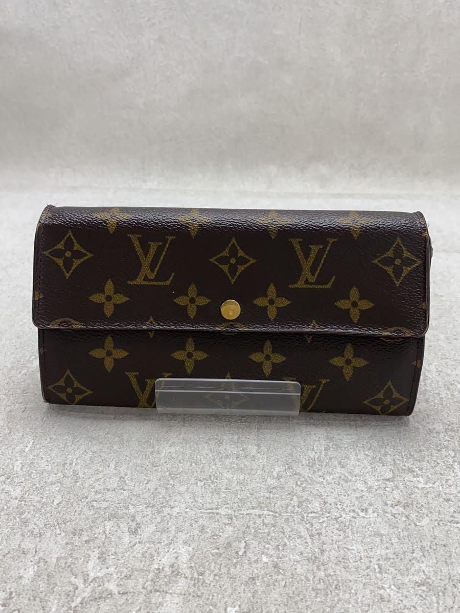 LOUIS VUITTON 3)ポシェット・ポルト・モネ・クレディ_モノグラム・キャンバス_BRW PVC ブラウン レディース - メルカリ