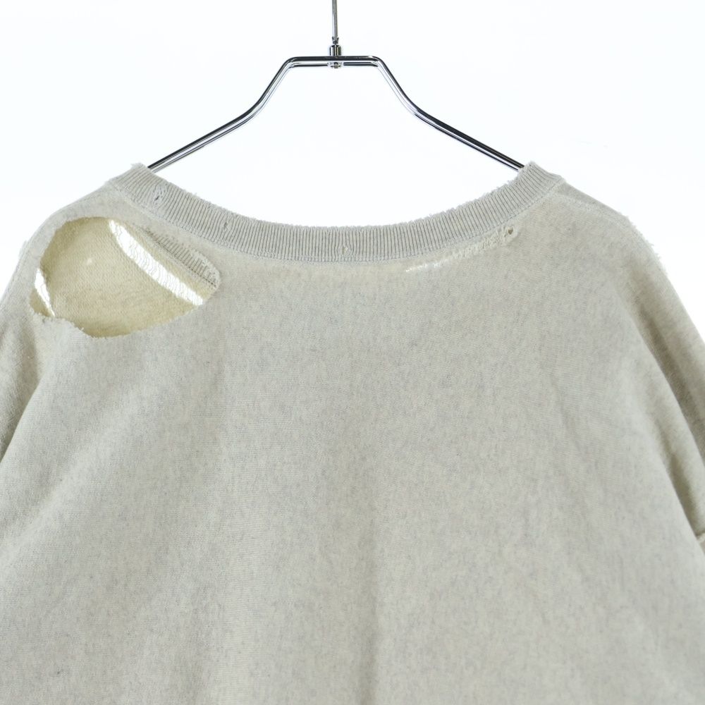 ANCELLM (アンセルム) CRASH SWEAT SHIRT クラッシュ加工 フロント