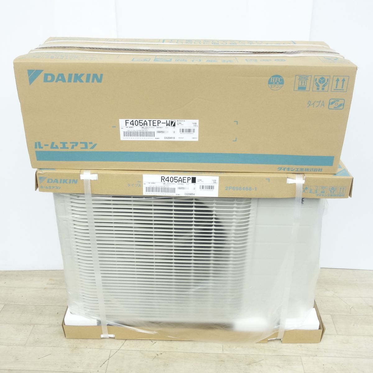 未開封】DAIKIN ダイキン ルームエアコン 室内機(F405ATEP-W)・室外機