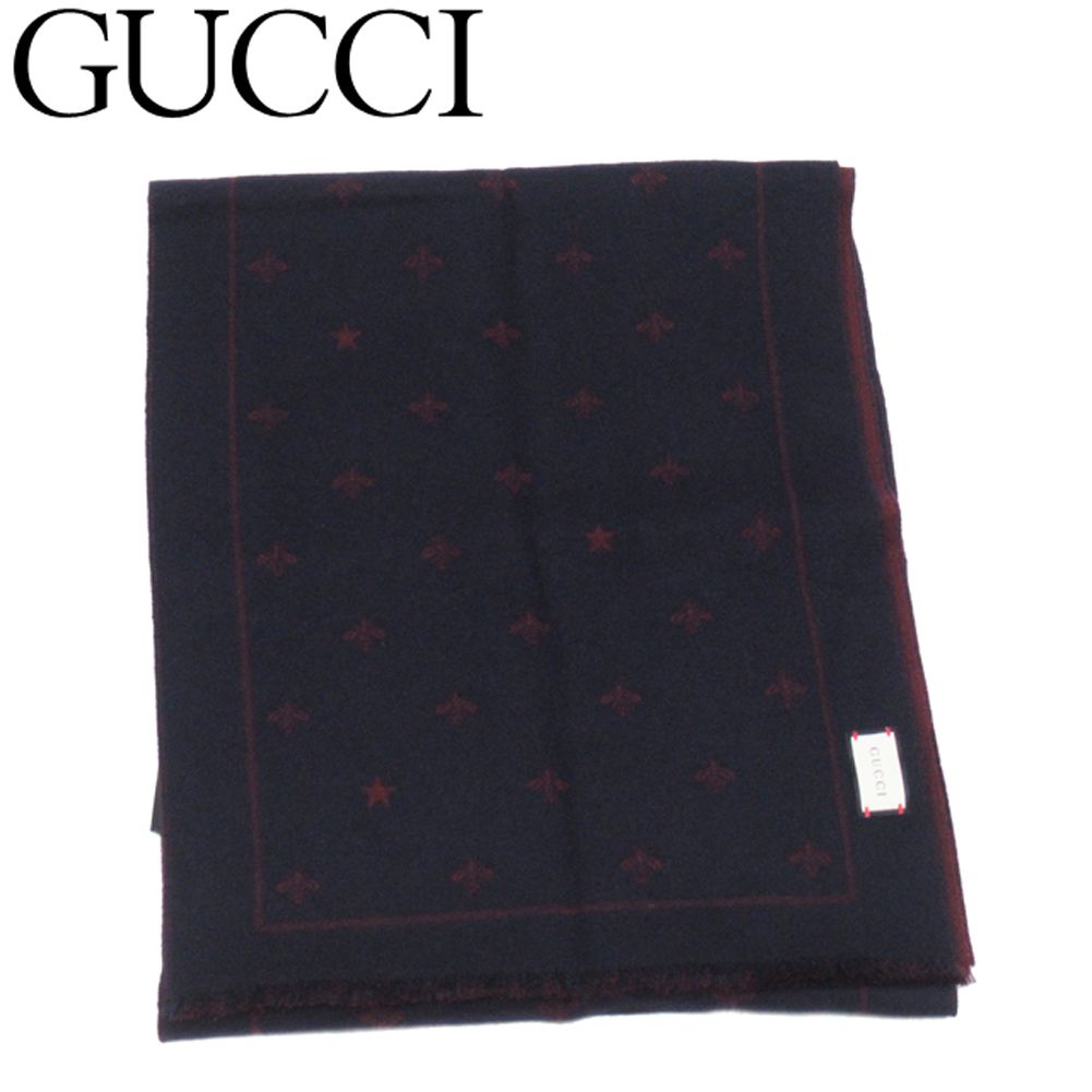 【美品】GUCCI  グッチ　マフラー　ビー&スター グッチ GUCCI マフラー ビー＆スター 蜂 星 リバーシブル