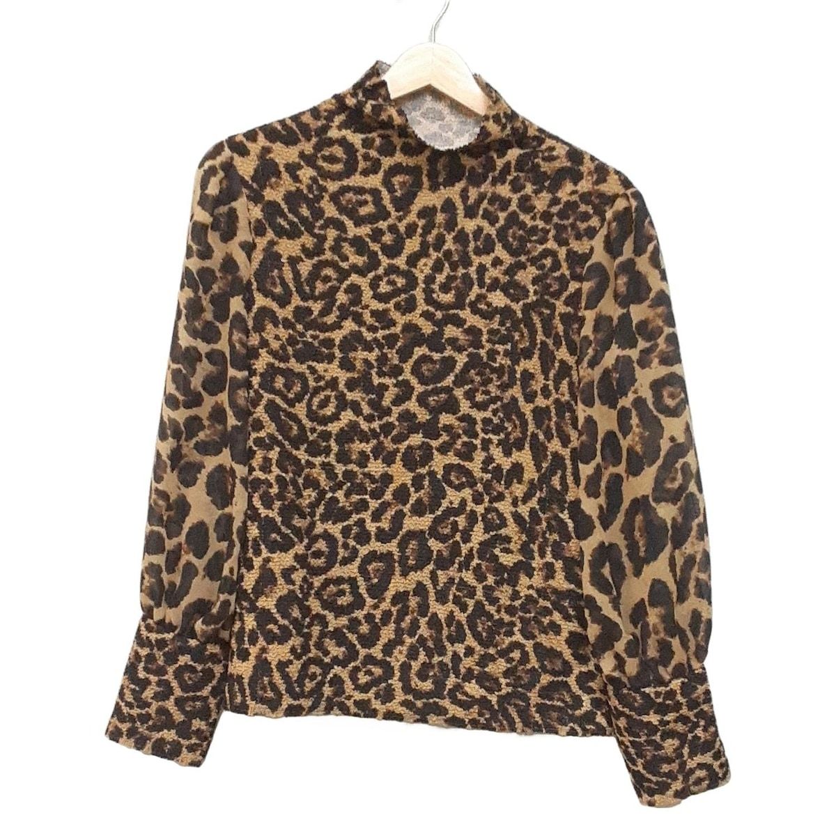 NOKO OHNO ノコオーノ 長袖カットソー サイズ42 L レディース - ベージュ×黒×ダークブラウン