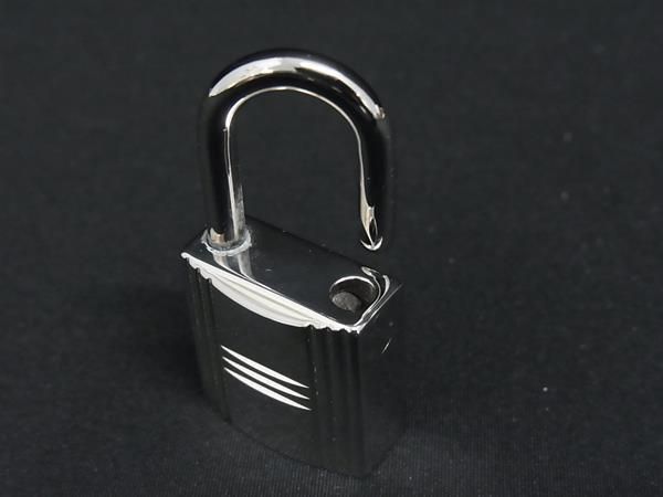 HERMES - ■新品同様■ HERMES エルメス ボックスカーフ  クロシェット カデナ 南京錠 パドロック 101 鍵 キー ブラウン系 FS2610 □新品同様□ HERMES エルメス ボックスカーフ クロシェット