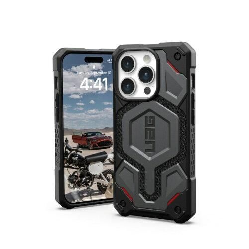 4営業日で発送 URBAN ARMOR GEAR iPhone 15 Pro 2025対応耐衝撃ケース MONARCH PRO MagSafe対応 ケブラーシルバー 日本正規代理店
