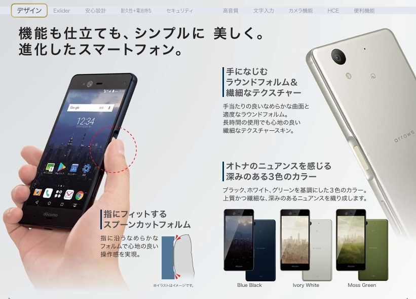 docomo アローズ arrows NX F-01K [Blue Black] SIMフリー 5.2インチ