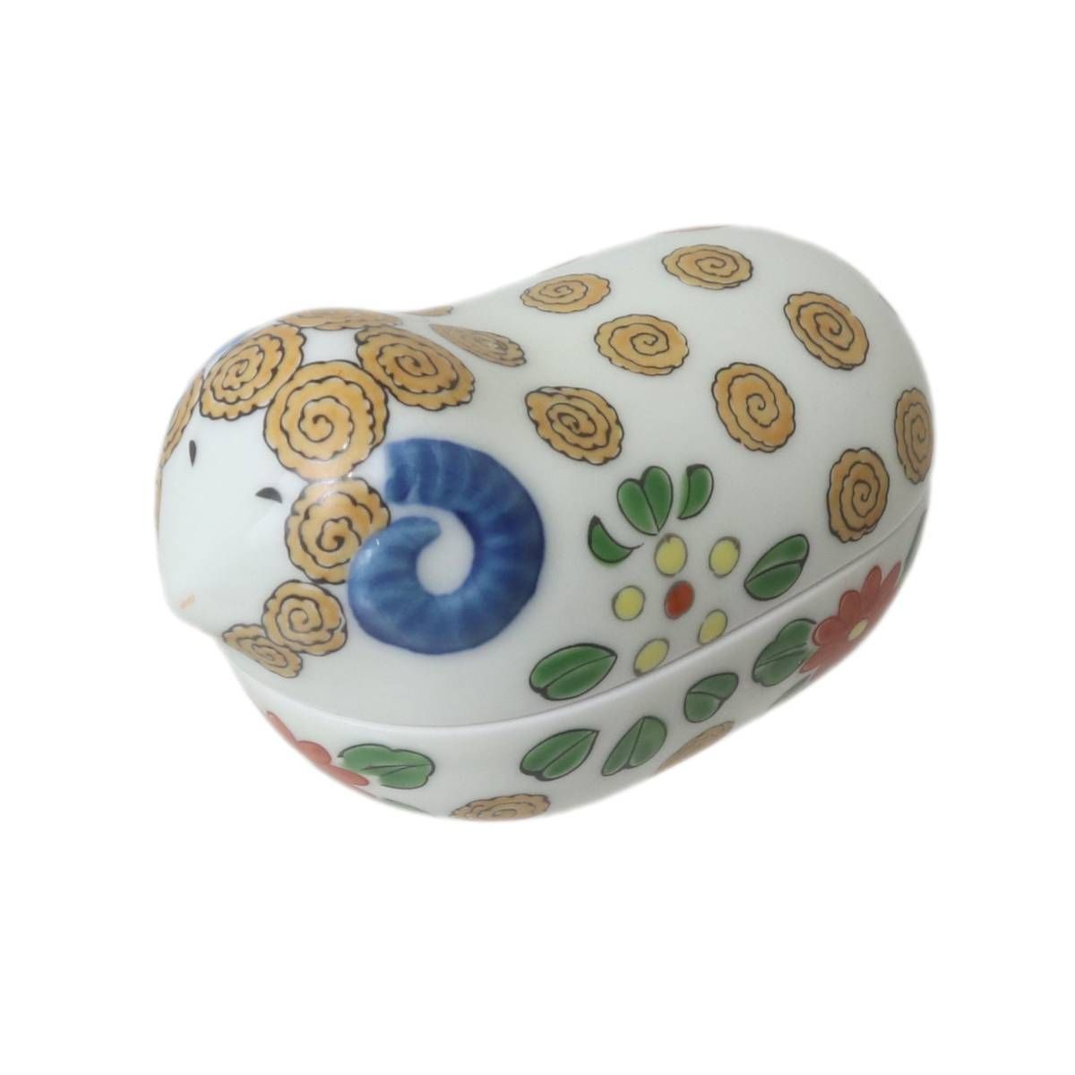 ★ 未使用品 ★ 有田焼　其泉　高台鉢揃セット 其泉 有田焼 珍味入 干支 未 箱 横92×縦51.2×高さ55.4(mm) NT 美