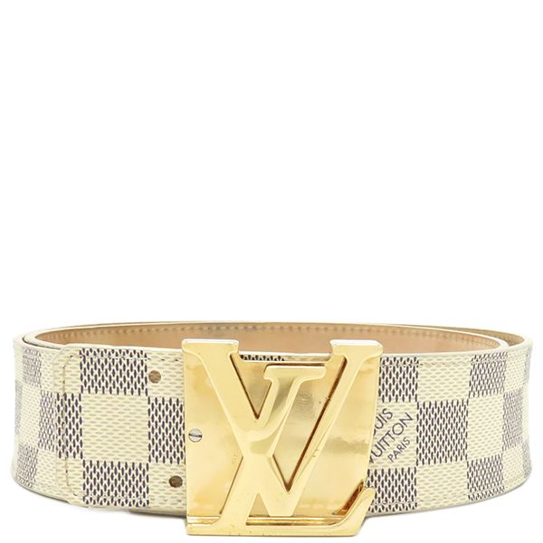 Louis Vuitton ダミエベルト ゴールドバックル　白　メンズ　85 Louis Vuitton ダミエベルト ゴールドバックル 白 メンズ 85 ルイ