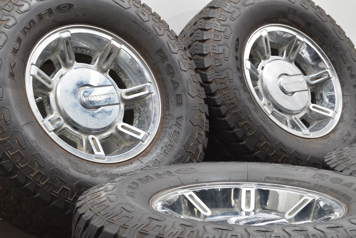 メッキホイール ハマー H2 純正 17in 8.5J 18 165.1 KUMUHO 315 70R17 品番 9594459 ノーマル戻し HUMMER