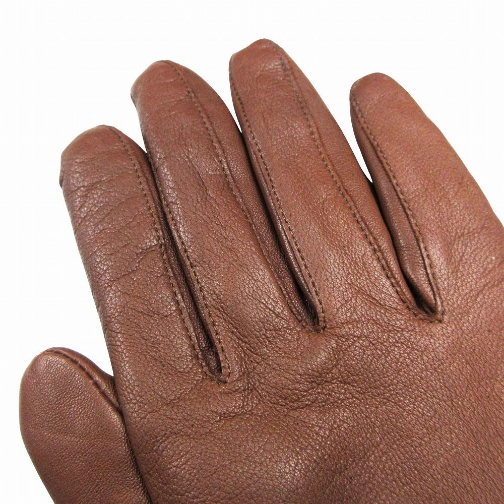 Chloe クロエ レザー グローブ 手袋 小物 ブラウン 茶色 サイズ20cm