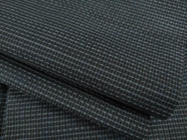平和屋着物○男性 本場大島紬 アンサンブル 変わり格子 正絹 逸品