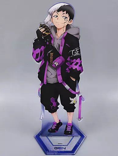 【】アクリルスタンド・アクリルパネル あさぎりゲン BIGアクリルスタンド 「Dr.STONE ドリーム缶バッジ サイバーパンク」 ドリーム賞