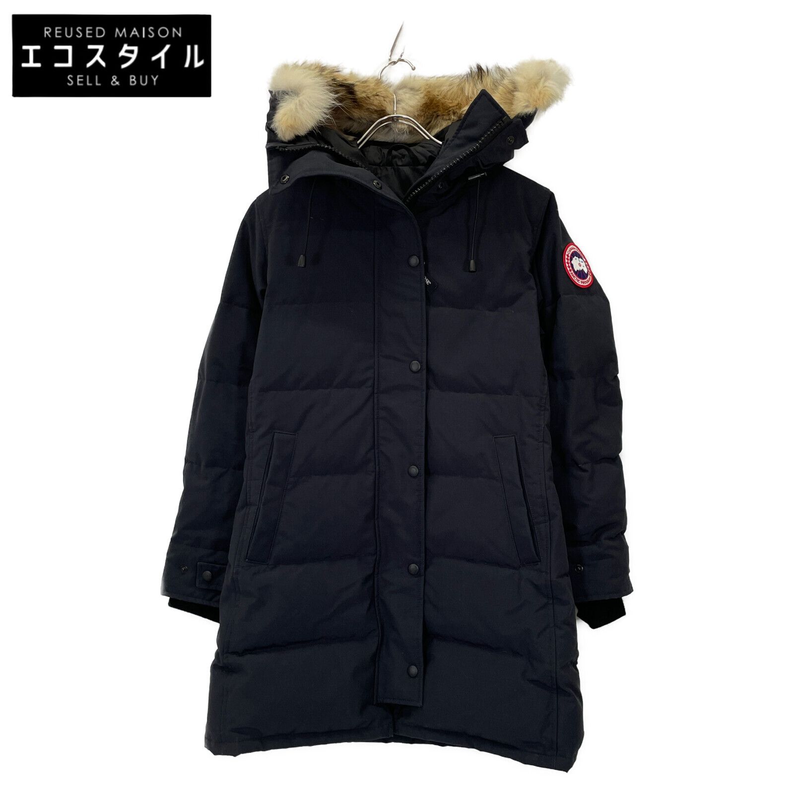 CANADA GOOSE カナダグース 3802LA ﾌﾞﾗｯｸ ｼｪﾙﾊﾞｰﾝﾊﾟｰｶ ﾀﾞｳﾝｺｰﾄ S