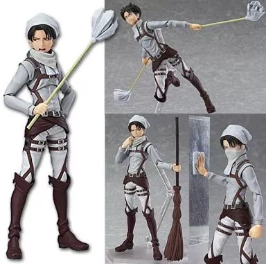 中古】フィギュア figma リヴァイ お掃除ver. 「進撃の巨人