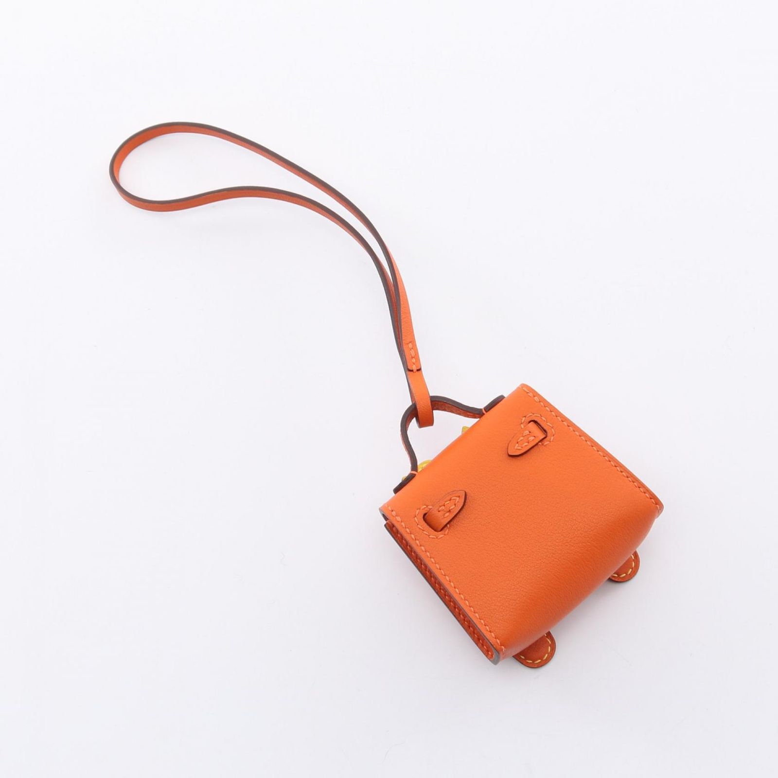 エルメス HERMES チャーム ビジュードサック ケリードール オレンジ  